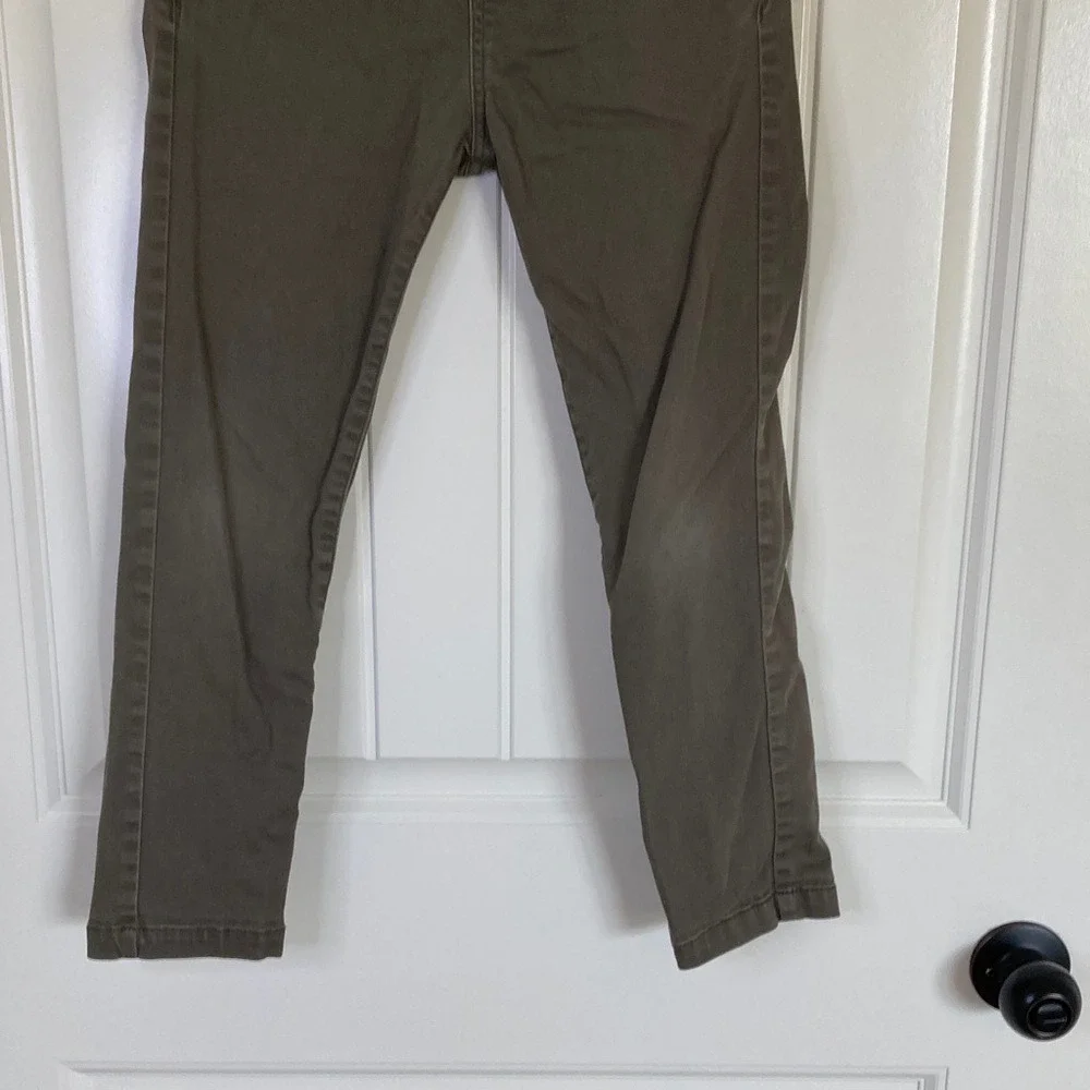 Boden Childrens Pull On Grey Green Elastic Waist Pants Size‎ 7Y Pockets Cotton